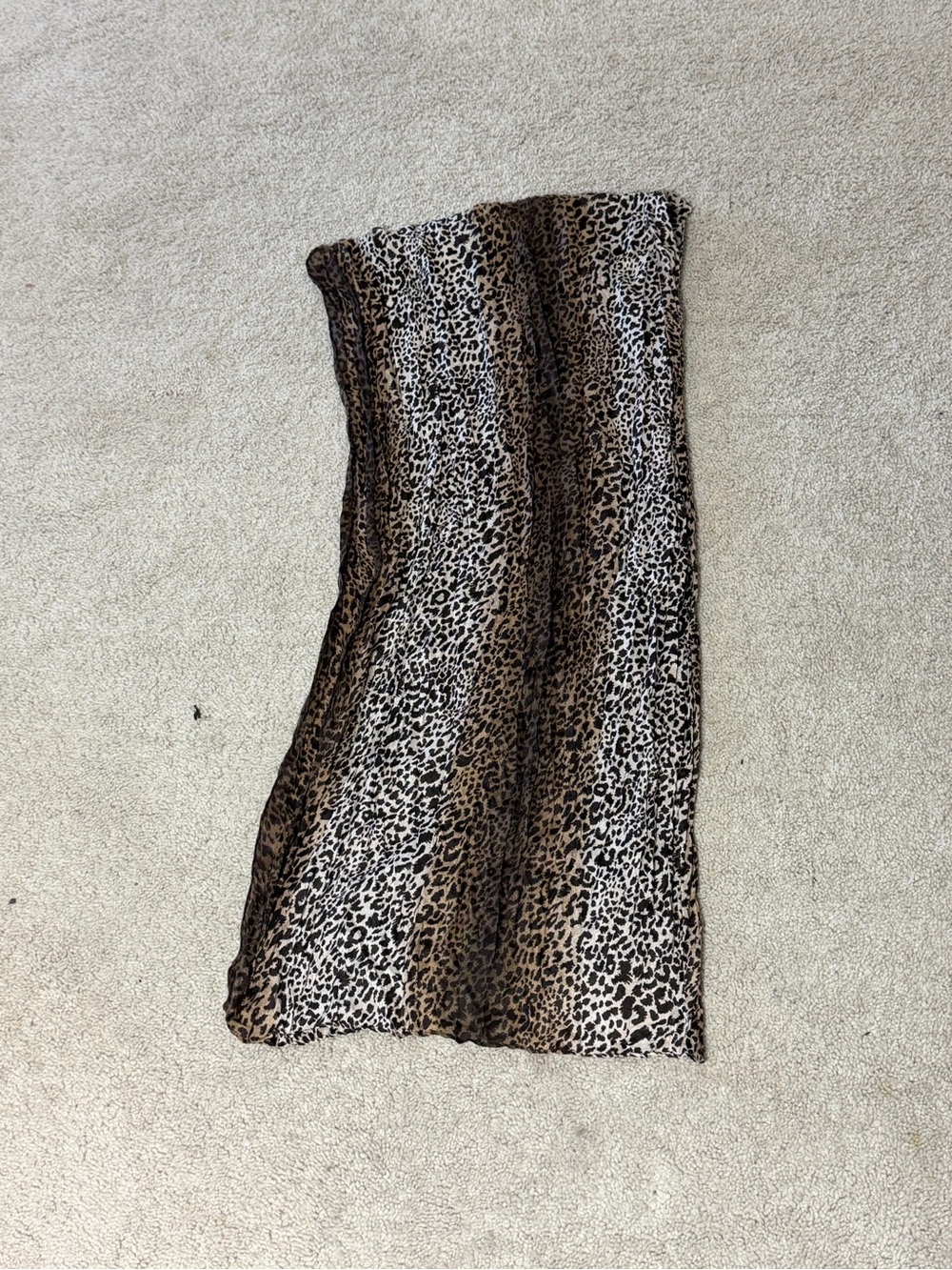 Animal Print Lightweight Scarf Leopard Cheetah Print Brown Black White 64x16